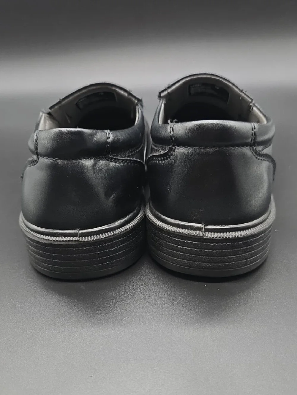 Deer Stag | Big Boys | Black | Slip-On | Leather | Dress Shoes | Sz 7